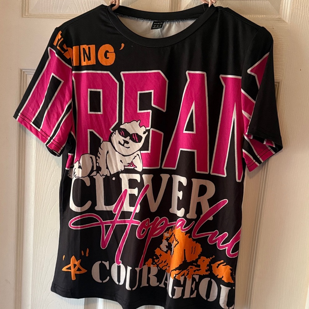 SHEIN Black Top with Silver Trim